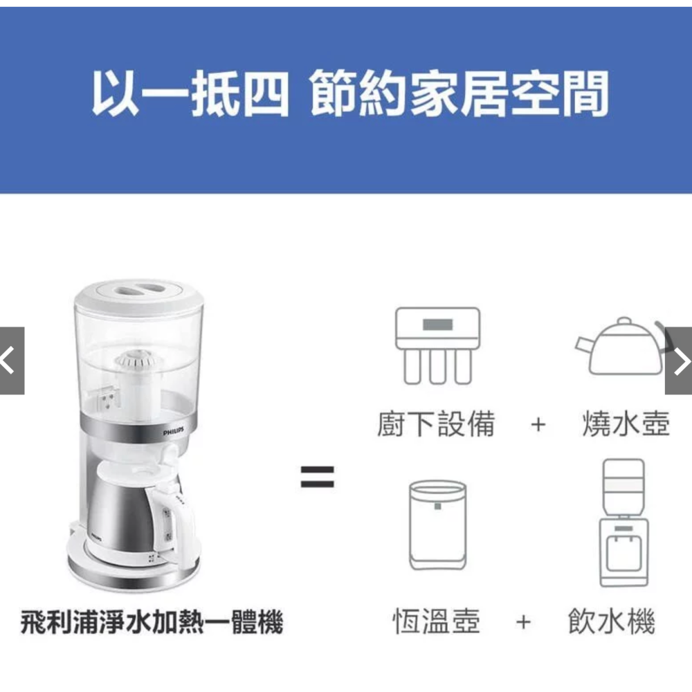 【全新】 【原價2190】PHILIPS 飛利浦 四重過濾 超濾一體 淨飲機 飲水機 開飲機 濾水器 水壺 燒水壺-細節圖3