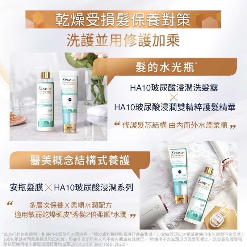 DOVE 多芬髮結構修護洗髮露.精380ml (C50強韌/Q10青春/HA10玻尿酸)-細節圖5