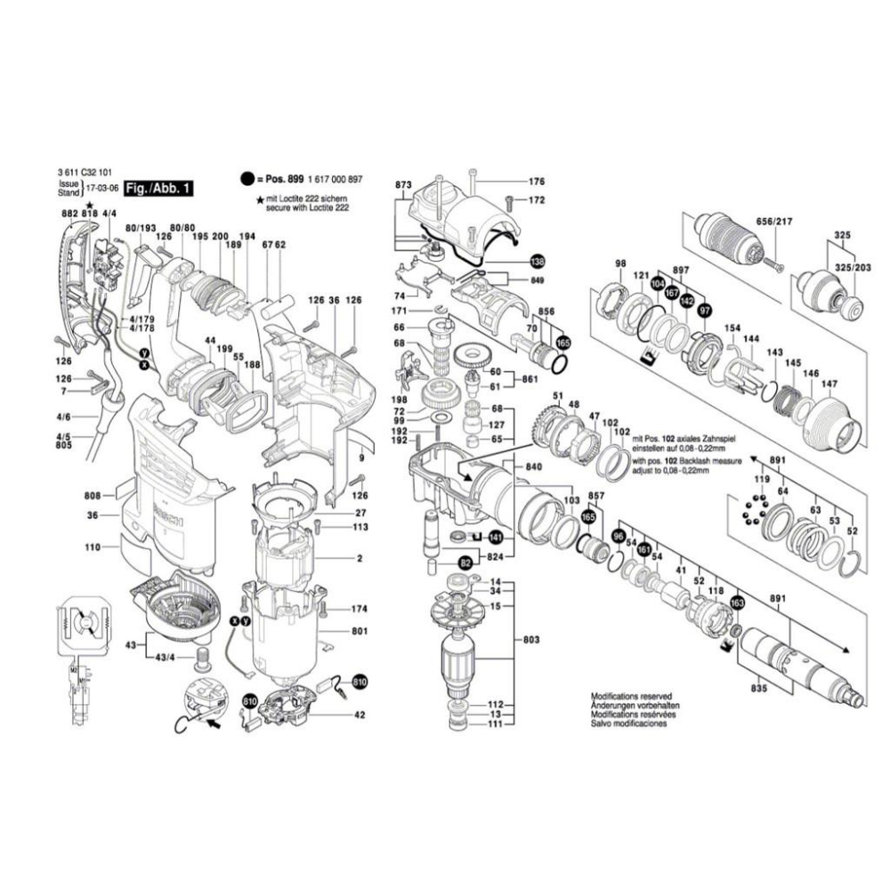 ~永銓工具~博世BOSCH GBH4-32DFR  馬達心 轉子110V#803#C5-2#1 617 000 660-細節圖2