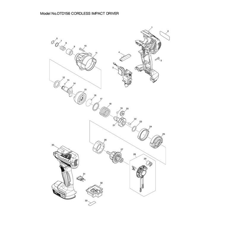 ~永銓工具~ MAKITA DTD156 碳刷座 (含碳刷) #28#原廠品#G4-4#539241-6-細節圖2