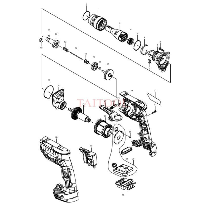~永銓工具~MAKITA DFS452 軸心(含辦彈簧與鋼珠) #12 #原廠品 #C2-1 #142903-3-細節圖2