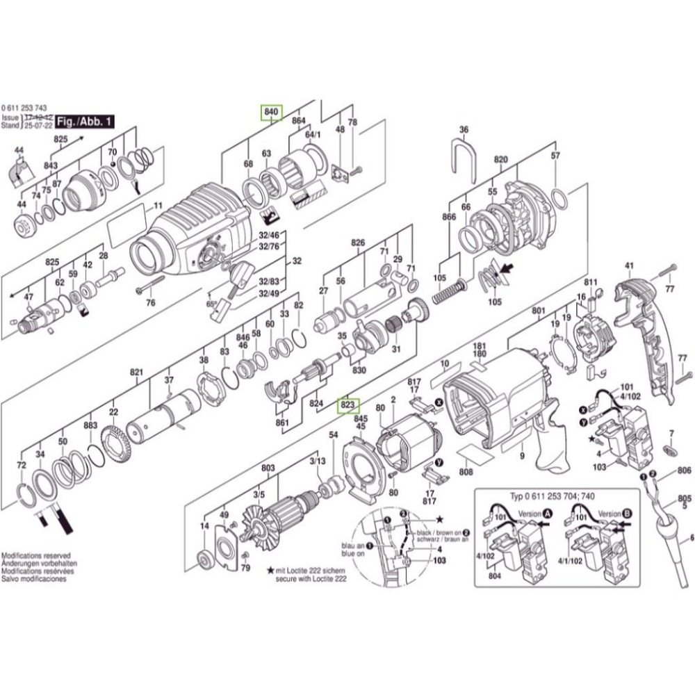 ~永銓工具~BOSCH博世 GBH2-26DRE 齒輪殼 #840 #1 617 000 581 #F2-4-細節圖2