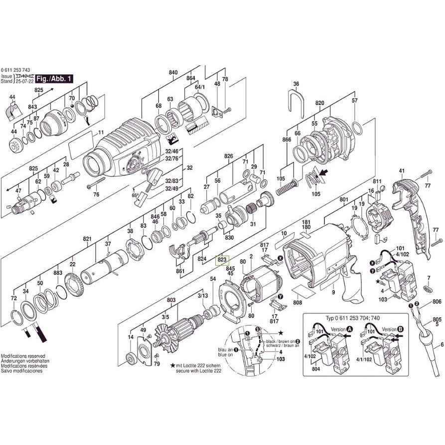~永銓工具~BOSCH博世 GBH2-26DRE 齒輪傳動軸 #823 #1 617 000 579 #原廠品#D8-6-細節圖3