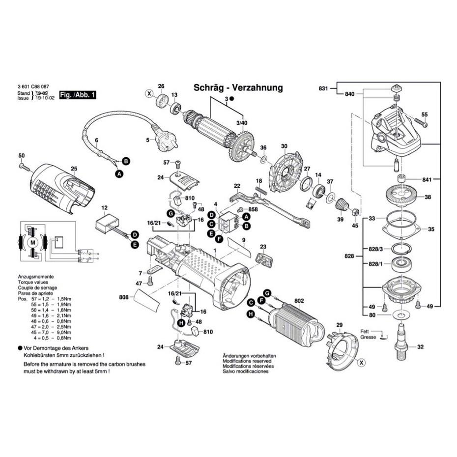 ~永銓工具~博世BOSCH GWS7-100 按鈕組#840#C9-7#1 619 P02 873-細節圖2