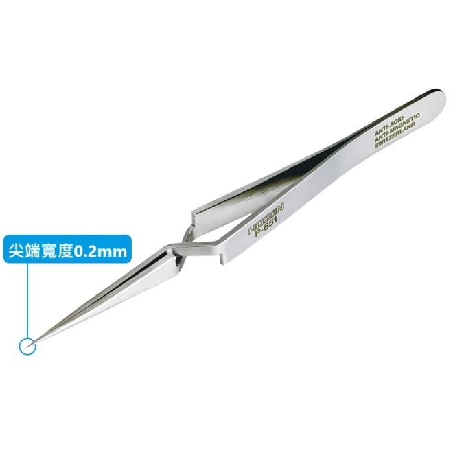 ~永銓工具~HOZAN寶山 P-651 反向鑷子 #原廠品 ##瑞士製 #I6-5-細節圖3