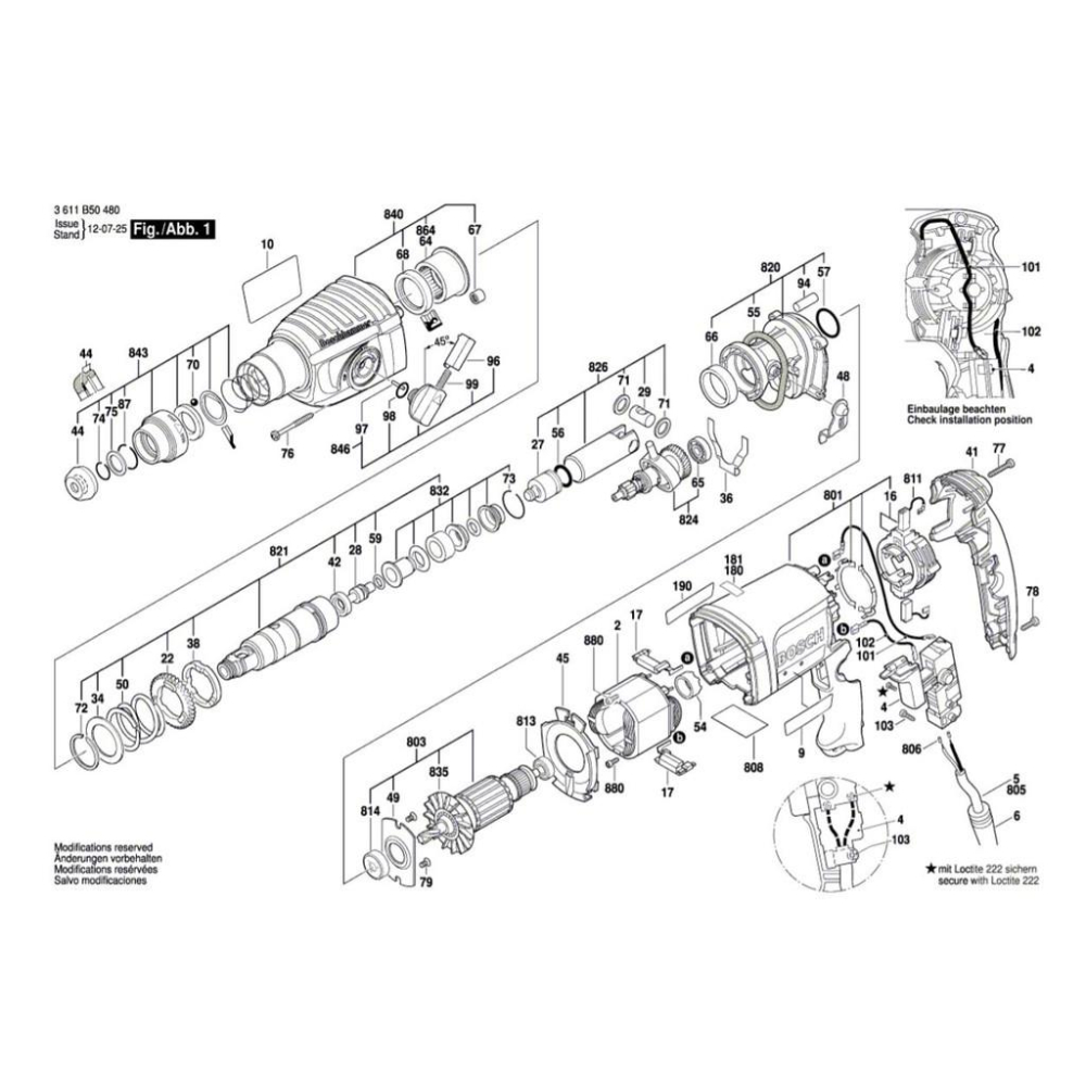 ~永銓工具~BOSCH GBH2-22RE GBH2-23RE 馬達心 轉子#原廠品#1 617 000 543-細節圖2