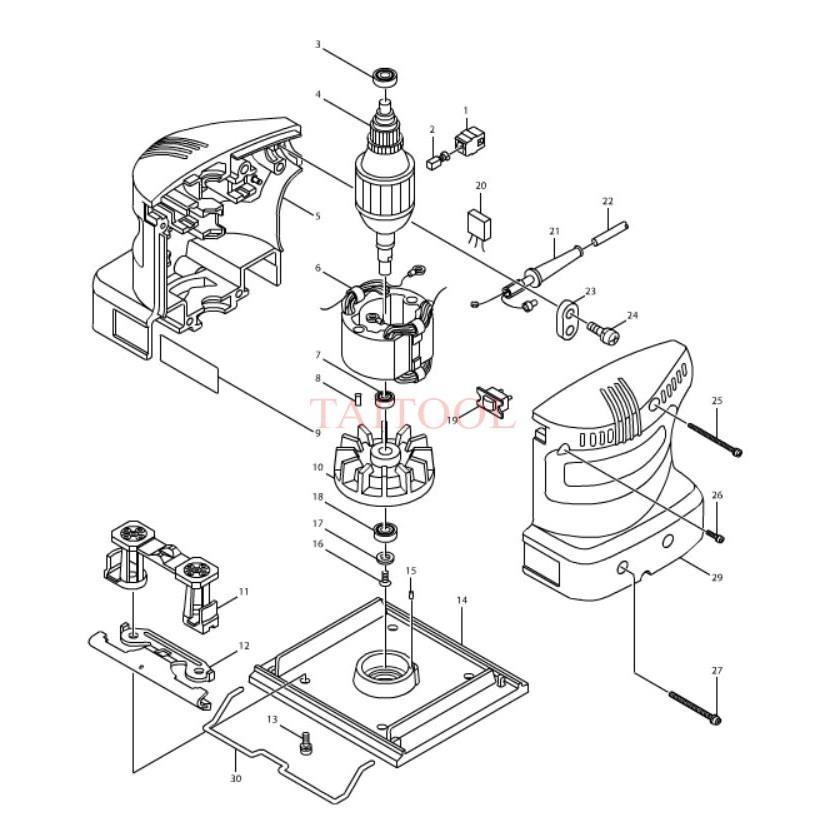~永銓工具~牧田MAKITA BO4510 砂紙機 平頭螺絲M4x10#16#D2-2#912112-6-細節圖2