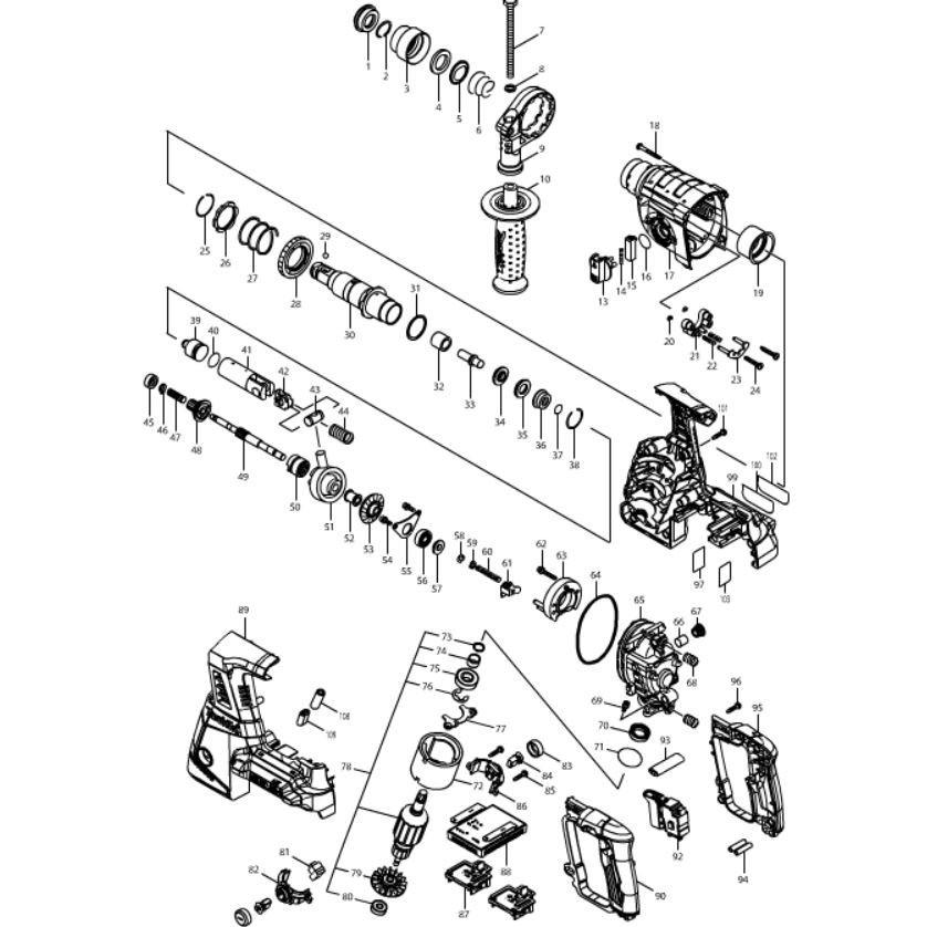 MAKITA DHR202 DHR263 HR2440 HR2230 HR2470 輔助手把#G4-5#原廠新品-細節圖2