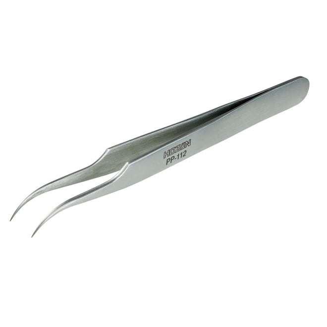 ~永銓工具~寶山 HOZAN PP-112 精密型 彎頭不鏽鋼鑷子 (尖端:0.3mm) #原廠現貨#J2-3-細節圖2