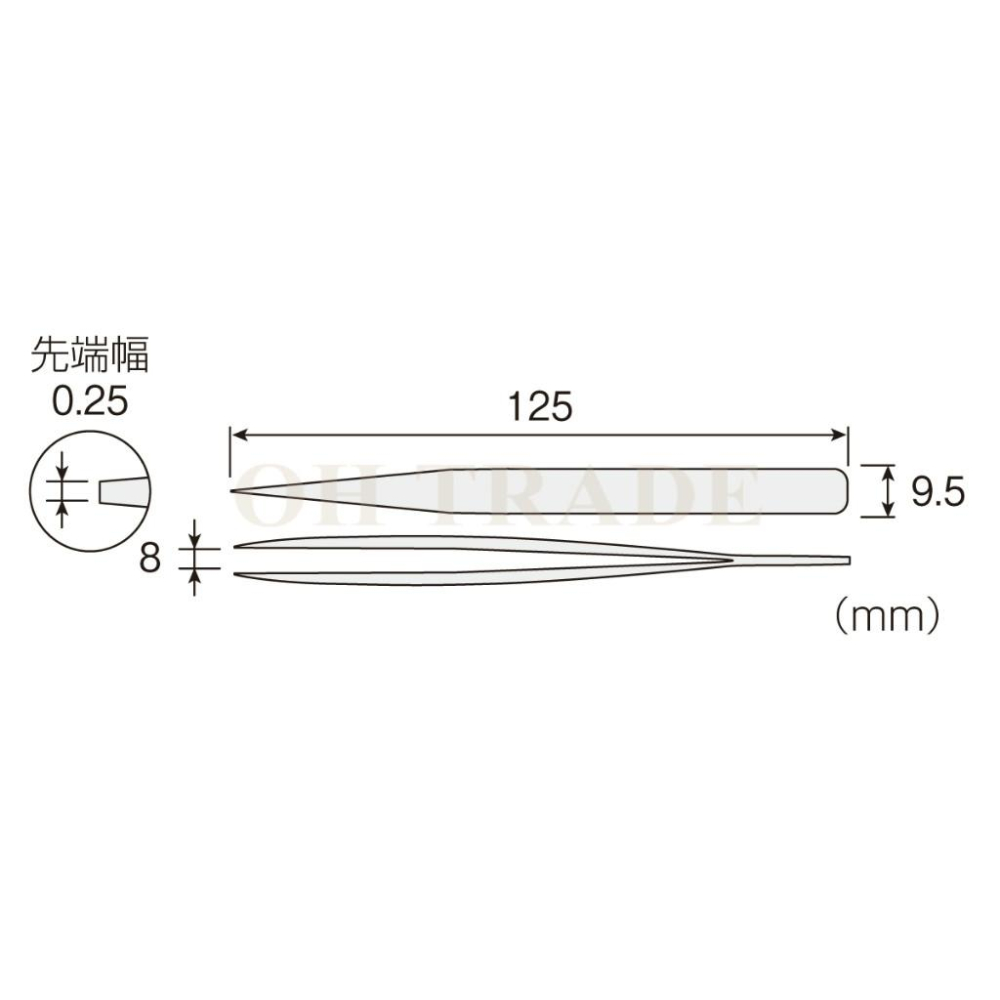 ~永銓工具~寶山 HOZAN P-894 強力型 不鏽鋼鑷子 (尖端0.25mm)#原廠品#I8-2#巴基斯坦製-細節圖4