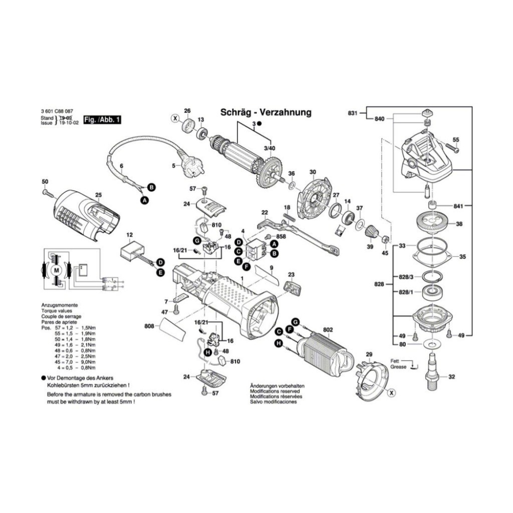 BOSCH GWS7-100 GWS7-100ET 碳刷 #原裝品 #1 619 P02 870 #B4-9-細節圖2