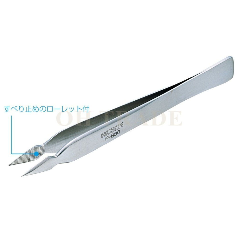 ~永銓工具~ 寶山 HOZAN P-886 不鏽鋼鑷子#原裝品#I9-3#巴基斯坦製-細節圖2