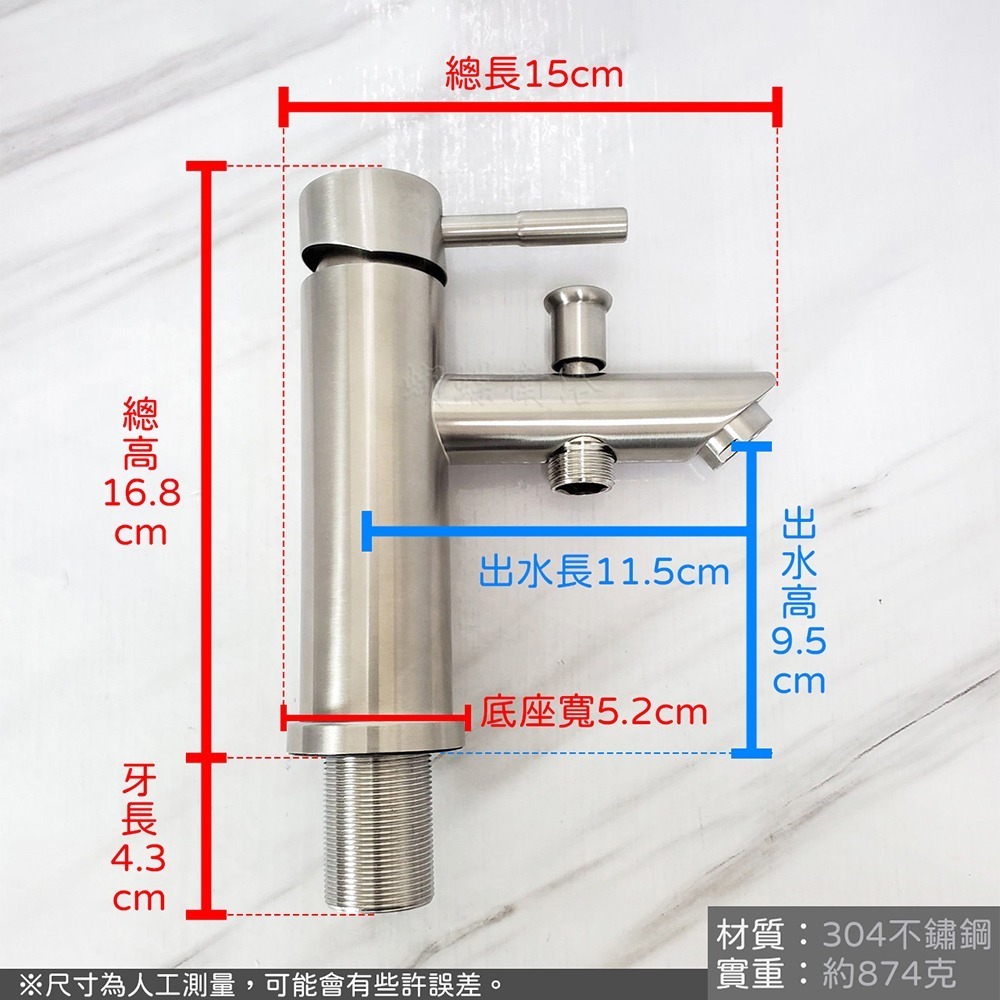 蝴蝶衛浴~【304 兩用龍頭】單孔附沐浴.冷熱混合.兩功能不鏽鋼水龍頭.洗手+洗澡.二合一面盆龍頭.套房龍頭-細節圖2