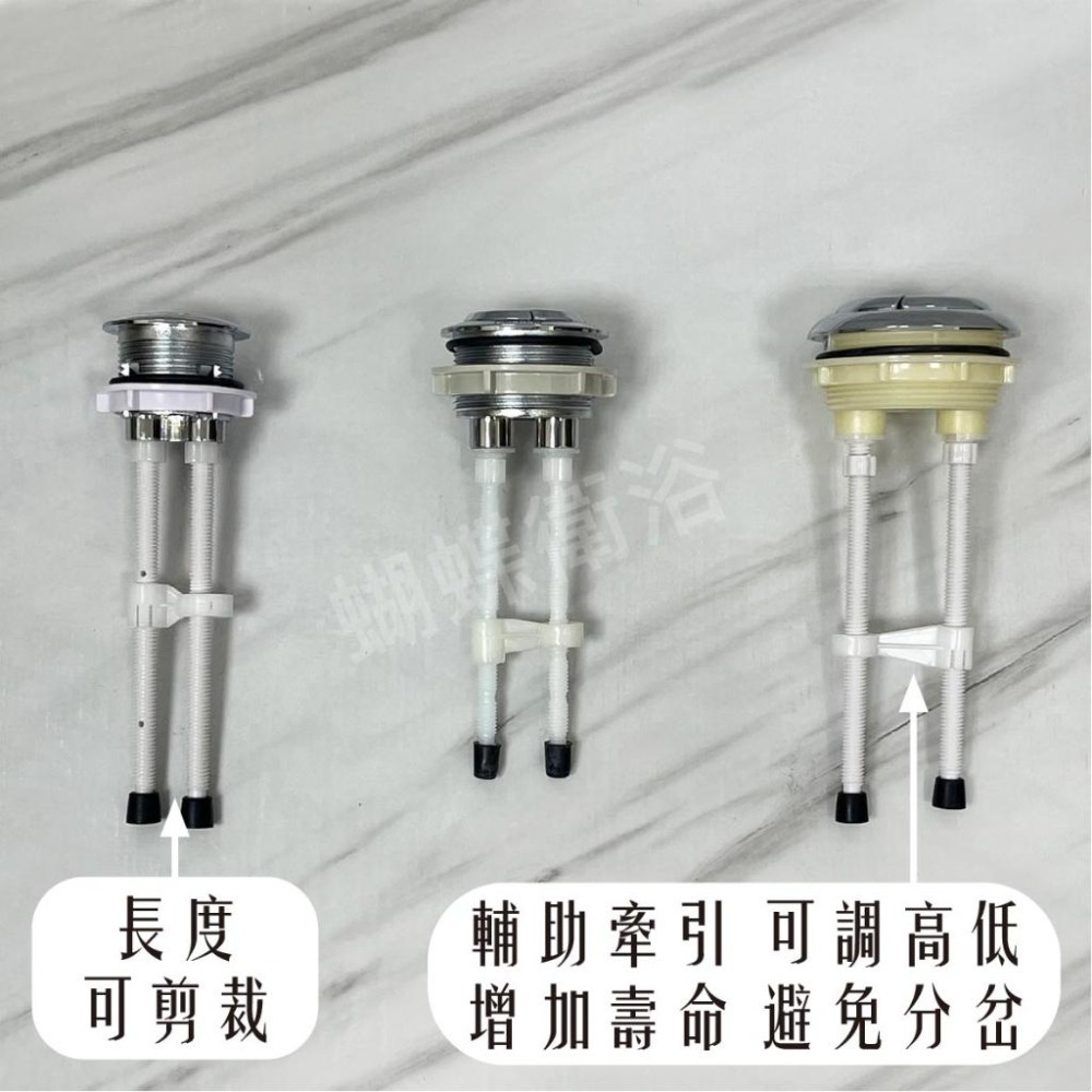 蝴蝶衛浴~【台製 歐式馬桶按鈕開關】按鍵式兩段沖水開關.沖水按鈕. 歐式上押開關.38MM.48MM.58MM-細節圖4