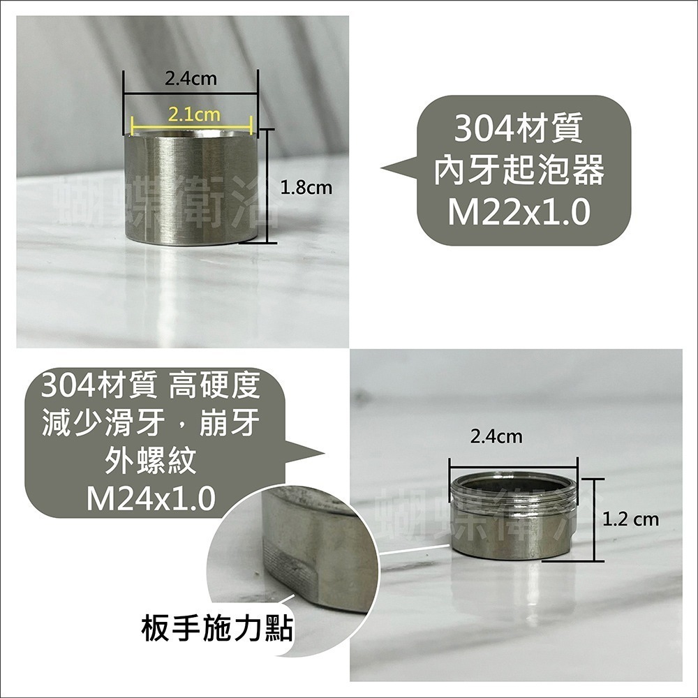 蝴蝶衛浴~【NEOPERL瑞士起泡器】NEOPERL.瑞士起泡器.出水口.節流出水口.大流量起泡頭.304外殼-細節圖2