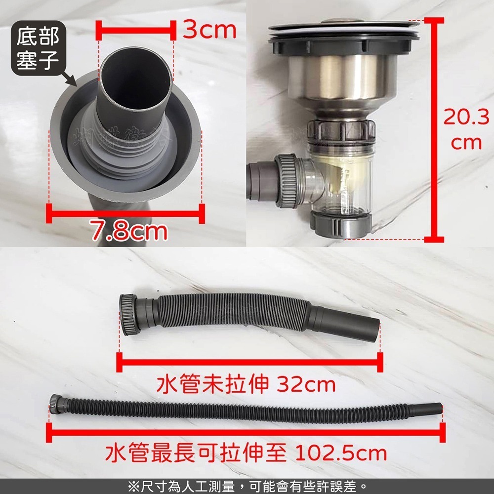 蝴蝶衛浴~【廚房水槽落水頭-提籠14CM】流理臺落水頭.水槽提藍.防蟑防臭.水槽落水頭.有效防蟑防臭.水槽.下水管-細節圖2