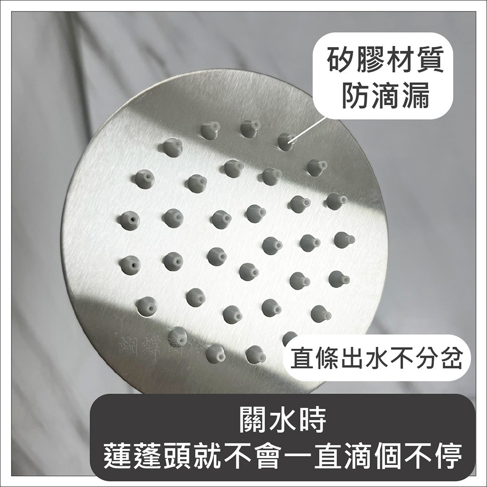 蝴蝶衛浴~【304不鏽鋼蓮蓬頭 圓形款／方形款】304蓮蓬頭.手持花灑.淋浴把手.洗澡噴頭-細節圖4
