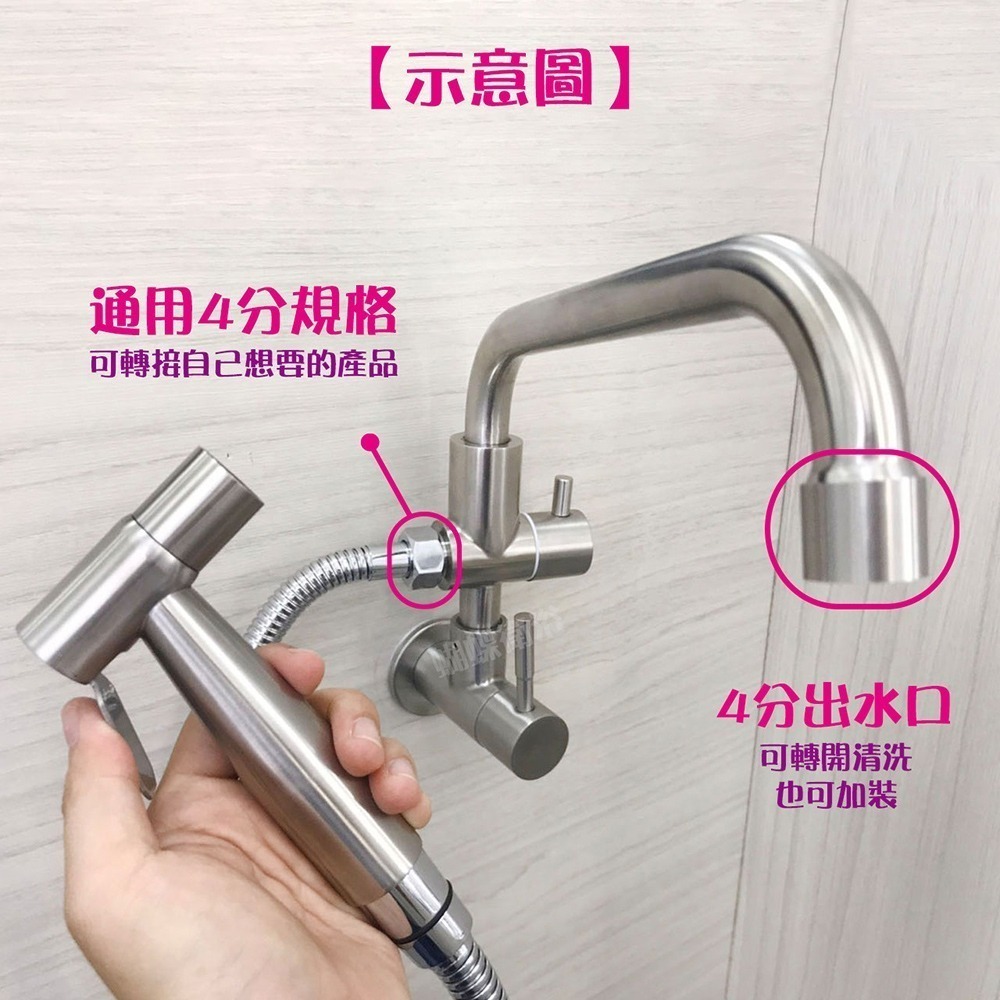 蝴蝶衛浴~304不鏽鋼【單冷壁式兩用水龍頭】ㄇ管.單冷水.整合型兩用龍頭.壁式龍頭-細節圖4