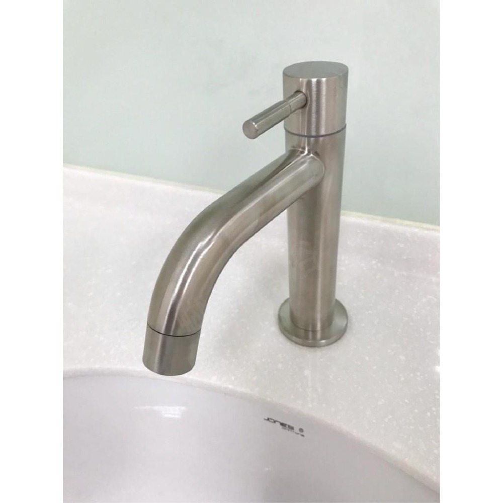 蝴蝶衛浴~304不鏽鋼【單孔面盆龍頭】4分精密陶瓷心.單冷水龍頭.獨立控制.90度開關.單孔龍頭.臉盆龍頭.下彎出水-細節圖5