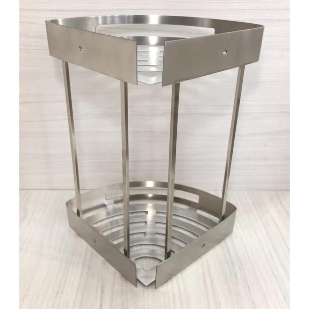 蝴蝶衛浴~304不鏽鋼【圓角造型置物架】鏤空通風.兩層置物架.轉角置物架.雙層置物架.浴室收納架-細節圖6