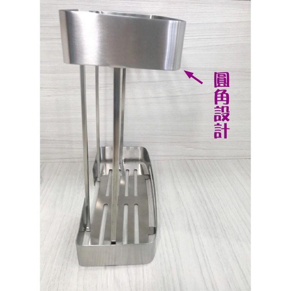 蝴蝶衛浴~【置物架】【鏤空通風設計】兩層置物架.白鐵置物架.304不鏽鋼置物架.雙層置物架.不銹鋼收納架.浴室置物架-細節圖5