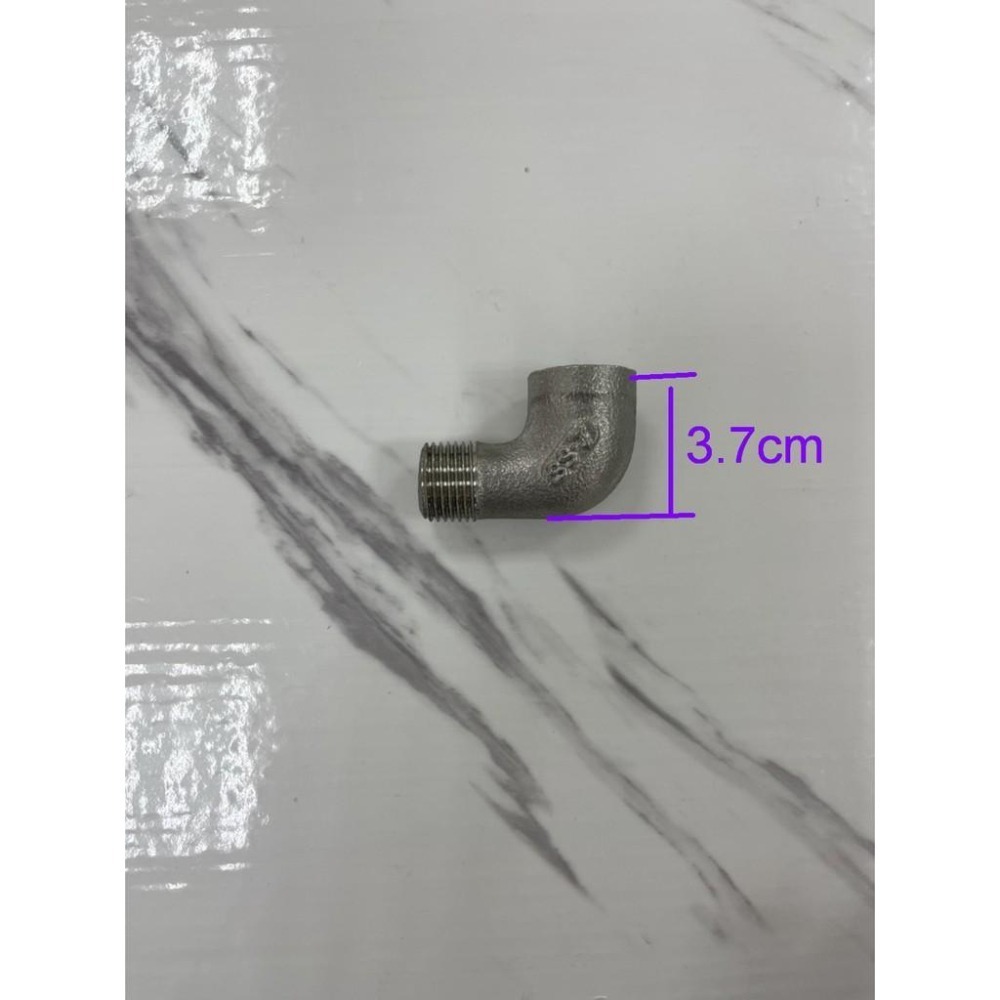 蝴蝶衛浴~不鏽鋼90度彎頭.一公一母.轉角灣頭.4分.6分-細節圖4