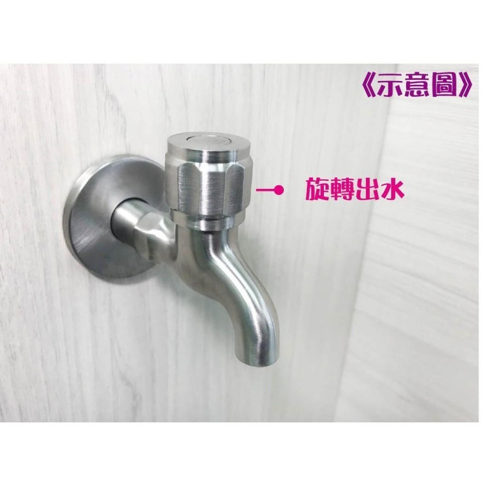 蝴蝶衛浴~304不鏽鋼【4分圓把長栓】旋轉開啟.戶外長栓.陽台.水龍頭-細節圖3