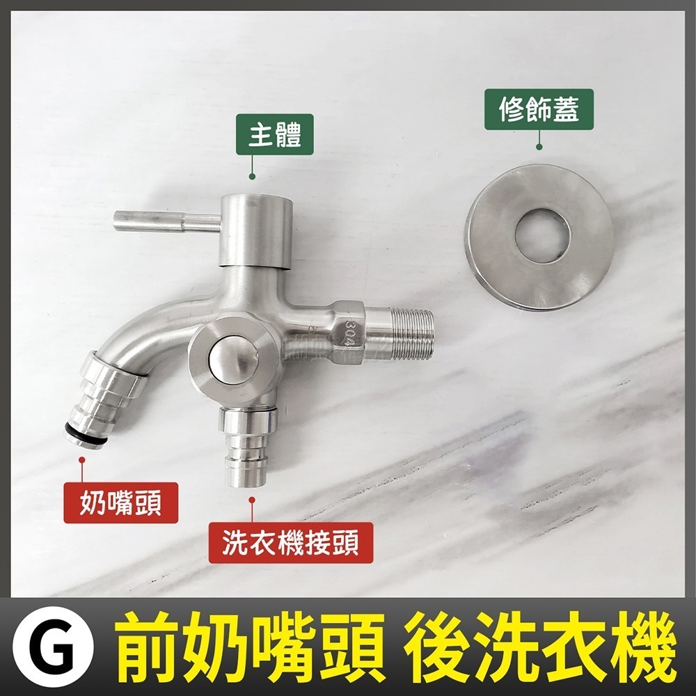 蝴蝶衛浴~304不鏽鋼【雙出水長栓】雙水管長栓.雙洗衣機長栓.精密陶瓷閥芯.可裝水管.洗衣機.獨立開關-規格圖7