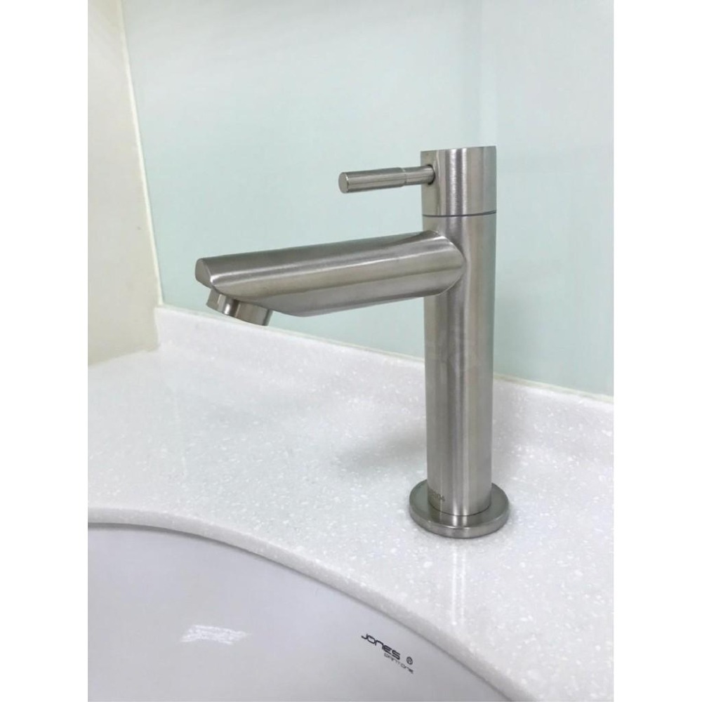 蝴蝶衛浴~304不鏽鋼【單孔面盆龍頭】4分精密陶瓷心.單冷水龍頭.獨立控制.90度開關.單孔龍頭.平出水-細節圖2