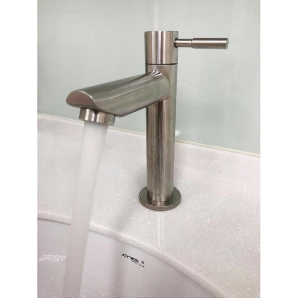 蝴蝶衛浴~304不鏽鋼【單孔面盆龍頭】4分精密陶瓷心.單冷水龍頭.獨立控制.90度開關.單孔龍頭.平出水-細節圖3