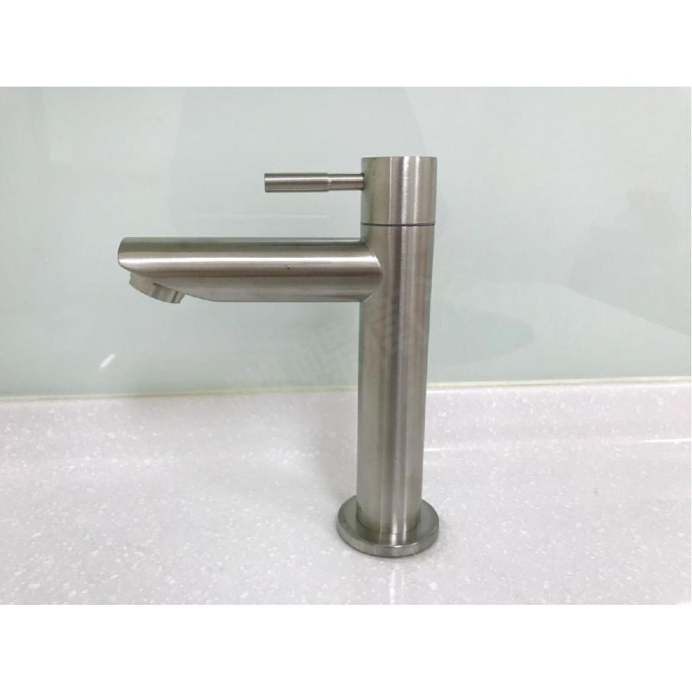 蝴蝶衛浴~304不鏽鋼【單孔面盆龍頭】4分精密陶瓷心.單冷水龍頭.獨立控制.90度開關.單孔龍頭.平出水-細節圖5