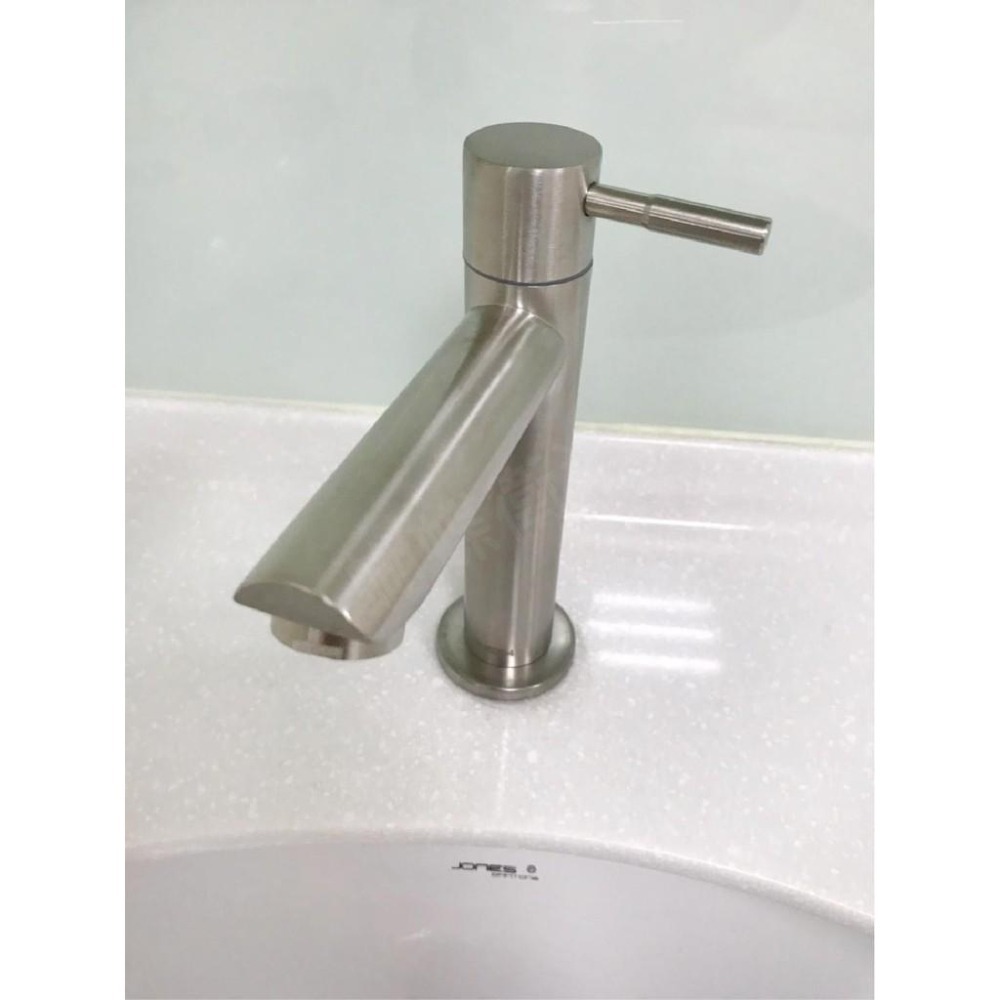 蝴蝶衛浴~304不鏽鋼【單孔面盆龍頭】4分精密陶瓷心.單冷水龍頭.獨立控制.90度開關.單孔龍頭.平出水-細節圖7