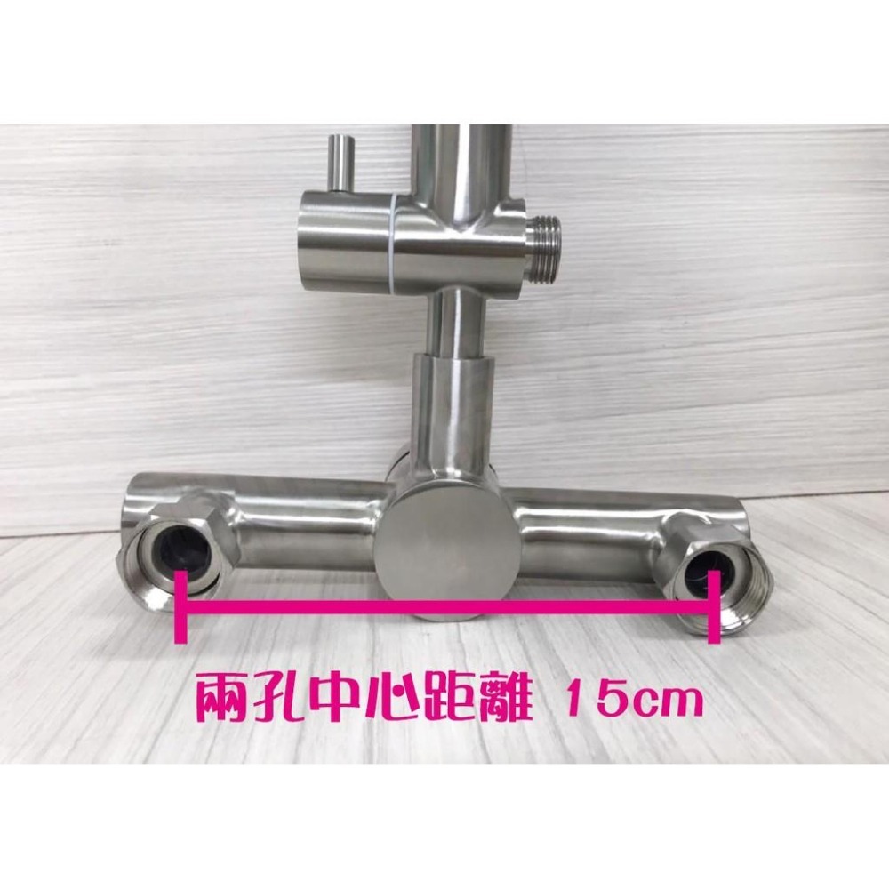 蝴蝶衛浴~304不鏽鋼【冷熱壁式兩用水龍頭】萬向大頭.單冷水.整合型兩用龍頭.壁式龍頭.萬向管-細節圖8