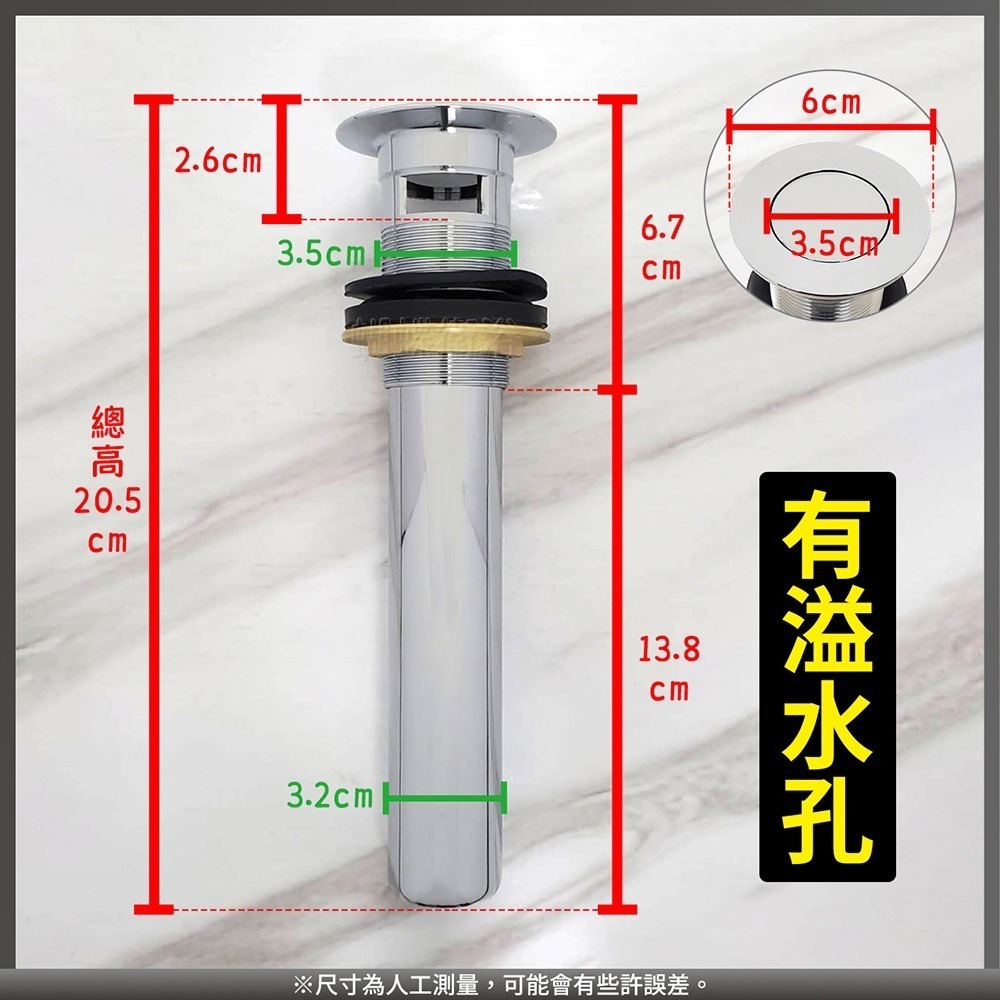 蝴蝶衛浴~【翻轉落水頭】旋轉落水頭.360度旋轉.排桿.旋轉切換即放水-細節圖2