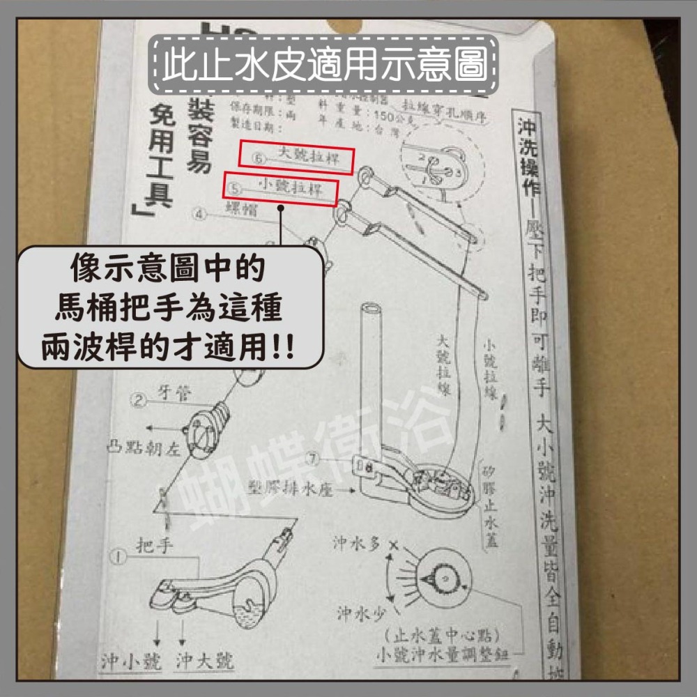 蝴蝶衛浴~【前壓式 兩段省水控制器 專用止水皮】台製-細節圖2