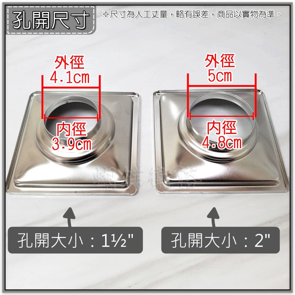 蝴蝶衛浴~【阿木師 10X10CM地排】不鏽鋼地板落水頭.ABS塑鋼水門.ST水門.防蟲防臭.台製-細節圖4
