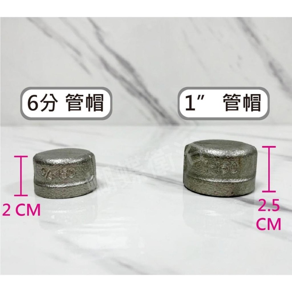 蝴蝶衛浴~【台製 管帽】6分塞蓋.封住6分牙口.1＂塞蓋.ST白鐵.管帽.塞頭-細節圖2