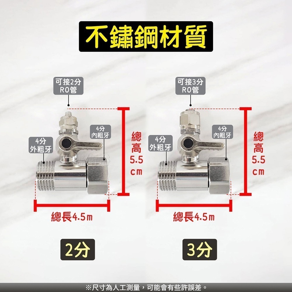 蝴蝶衛浴~【活動三通附開關】淨水器用.RO三通接頭.加裝逆滲透開關.一體成形RO電鍍球閥-細節圖3
