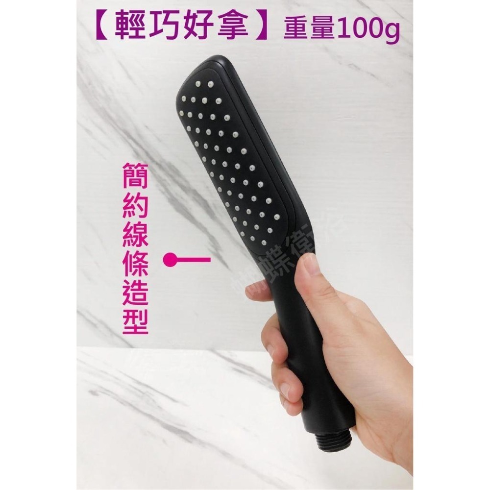 蝴蝶衛浴~【單段出水蓮蓬頭】時尚造型.霧黑蓮蓬頭-細節圖2
