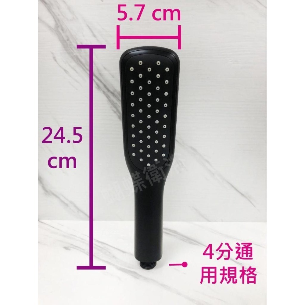 蝴蝶衛浴~【單段出水蓮蓬頭】時尚造型.霧黑蓮蓬頭-細節圖3