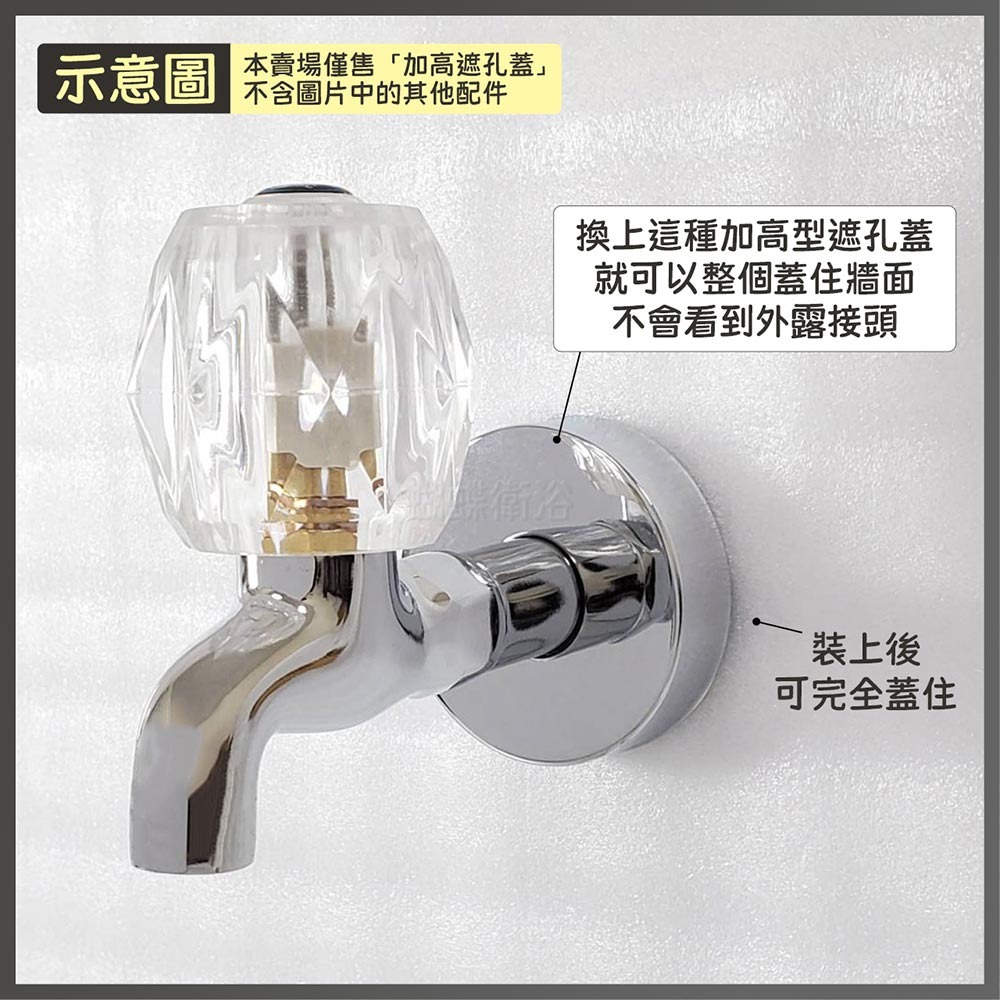 蝴蝶衛浴~【加高遮孔蓋 多種高度】修飾蓋.加厚遮孔蓋.牆壁修飾蓋-細節圖4