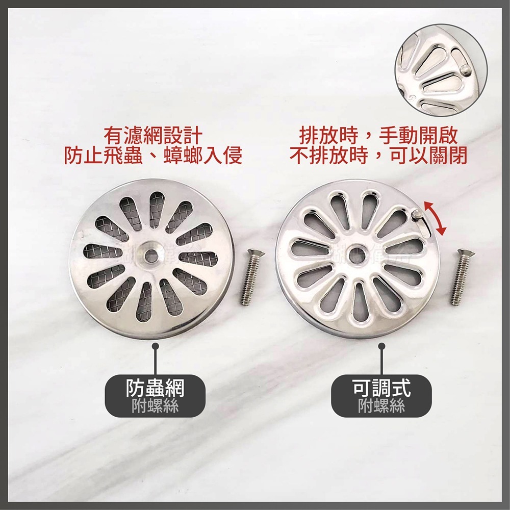 蝴蝶衛浴~【地板上蓋7.5CM】可調式上蓋.附網式上蓋.地板孔蓋.-細節圖4