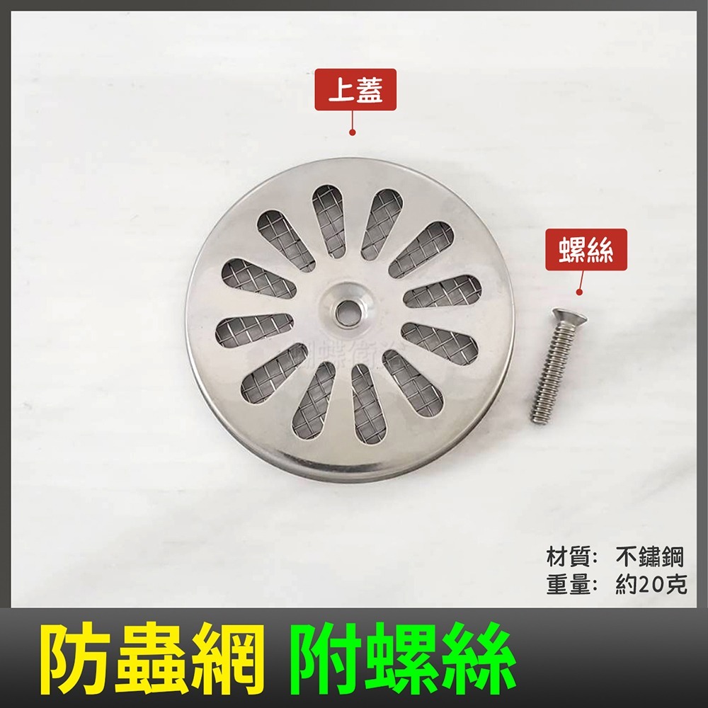 蝴蝶衛浴~【地板上蓋7.5CM】可調式上蓋.附網式上蓋.地板孔蓋.-規格圖4