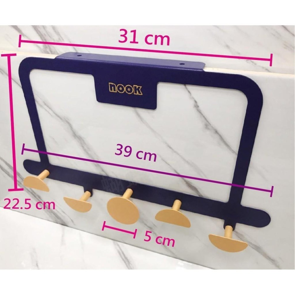 蝴蝶衛浴~【空間再利用 門後掛勾置物架】免鑽孔.置物架.免打 孔置物架.浴室置物架.置物掛架.浴室收納.利用空間好幫手-細節圖2