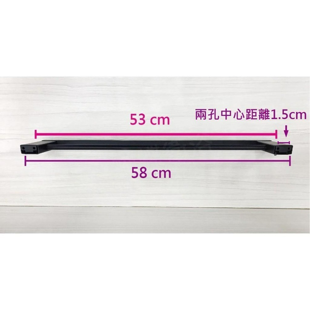 蝴蝶衛浴~304不鏽鋼【霧黑 雙桿方型毛巾架】簡約北歐風毛巾桿.浴巾架.浴室毛巾桿.毛巾掛架.浴室置物架.消光黑-細節圖4