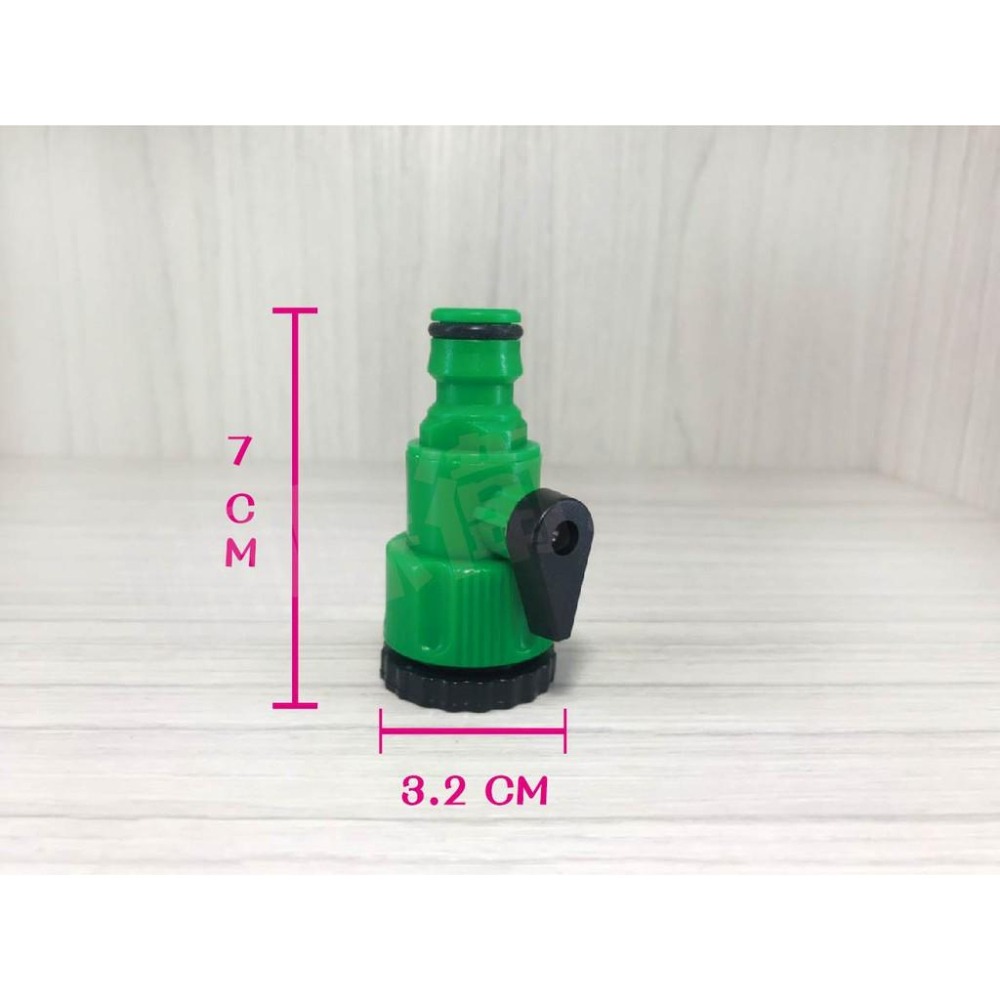 蝴蝶衛浴~台灣製.6轉4分附開關奶嘴接頭.水管接頭.塑料快速接頭.水龍頭接頭.快速接頭.奶嘴-細節圖2