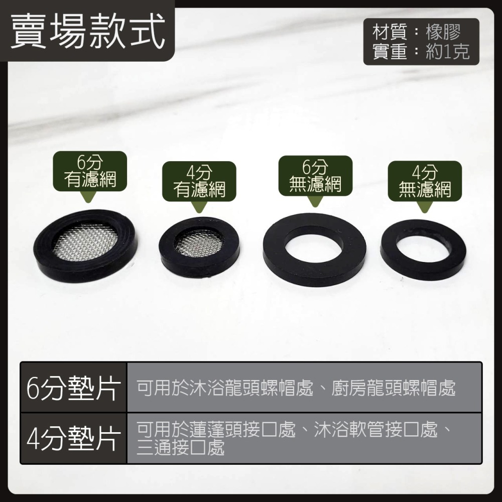蝴蝶衛浴~【橡膠止水墊片 1片入】6分.4分.橡膠墊片.過濾網墊片.平墊.止水皮.止水墊圈.水龍頭.蓮蓬頭-細節圖4