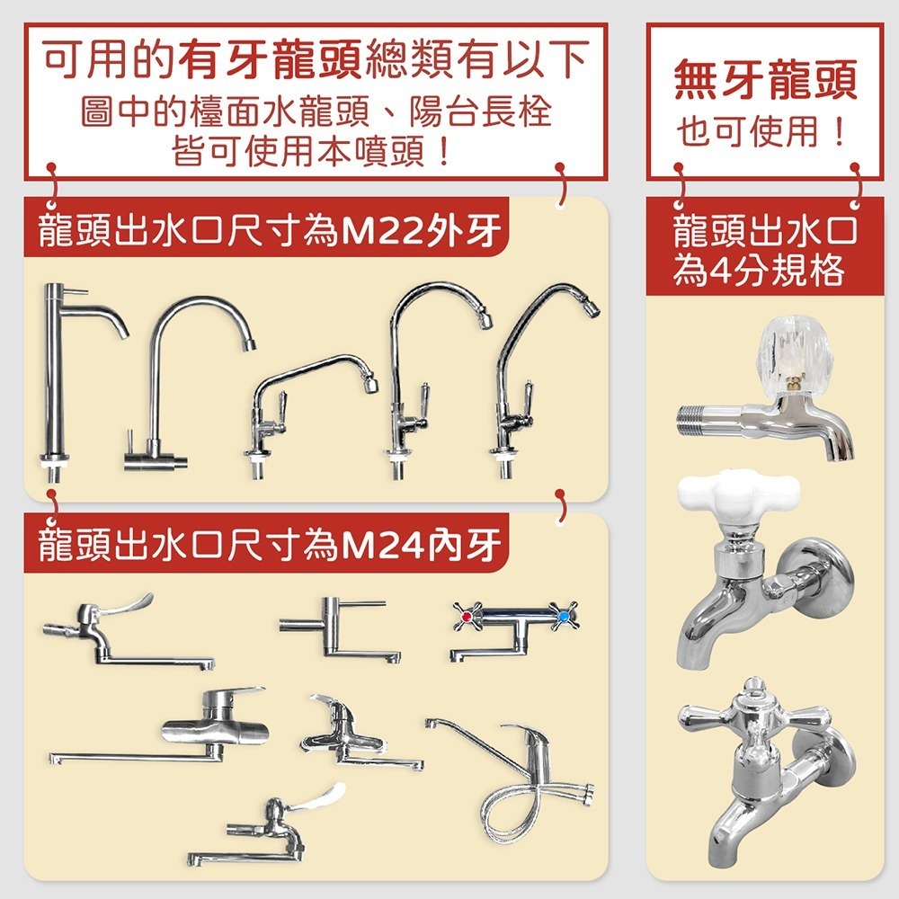 蝴蝶衛浴~【4段出水噴頭】萬向出水口.出水頭.延伸器.延長器.安裝簡易.接頭可360度旋轉.旋轉切換出水.飛雨瀑布-細節圖7