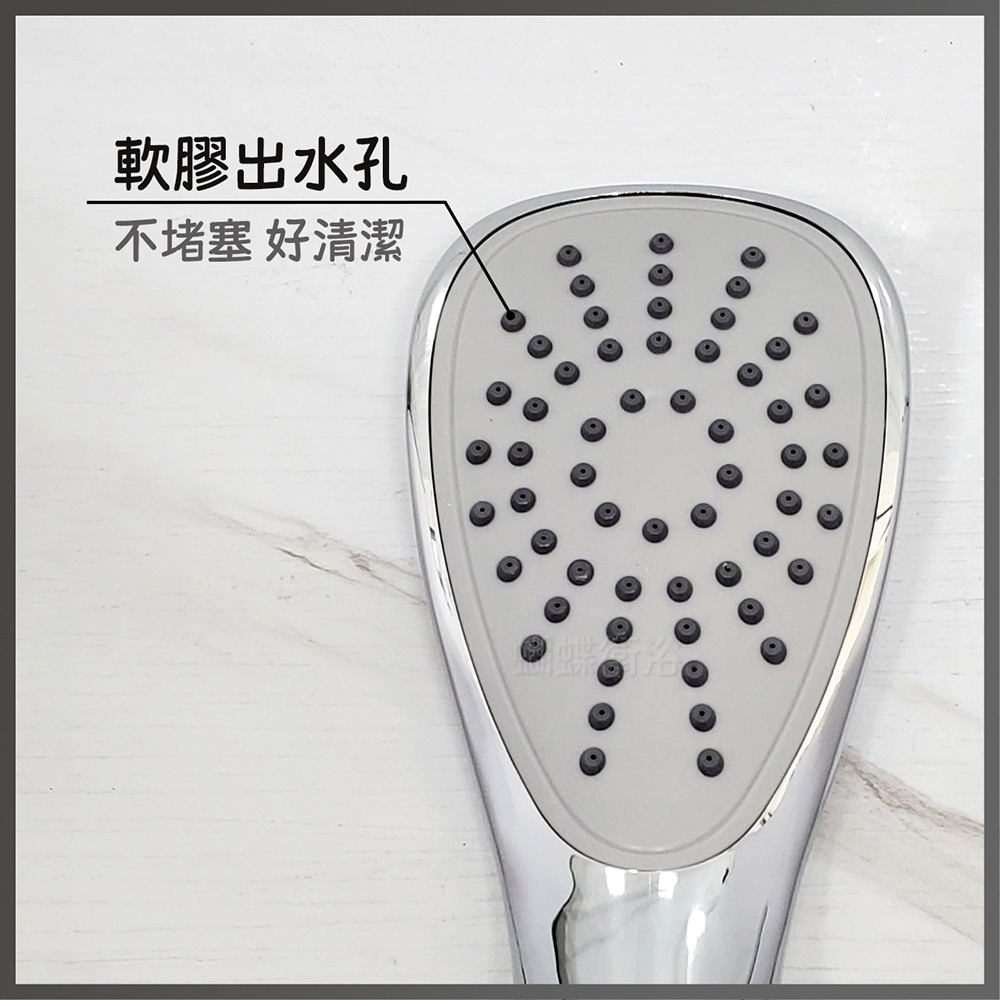 蝴蝶衛浴~【單段出水蓮蓬頭】大出水量.質感電鍍表面-細節圖4