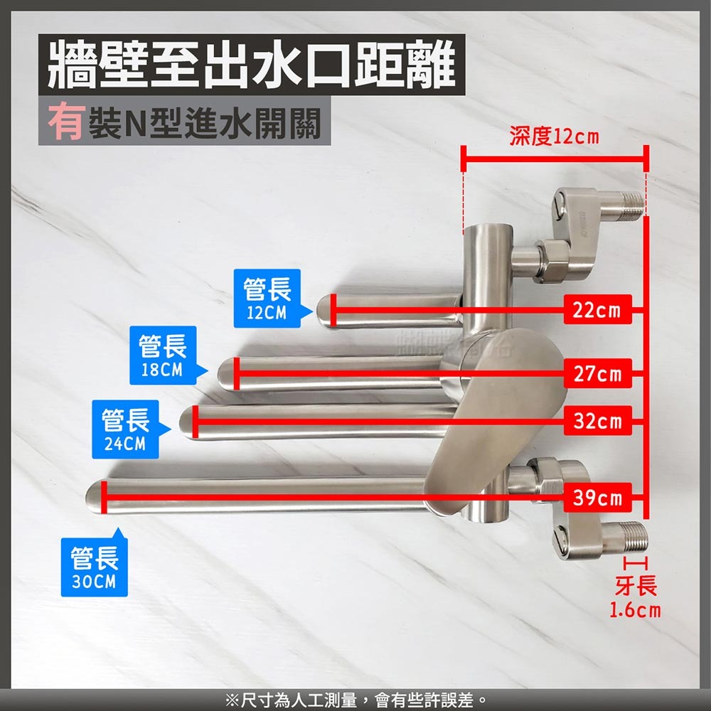 蝴蝶衛浴~304不鏽鋼【無鉛廚房水龍頭】LF無鉛認證.47芯.冷熱混合.無鉛龍頭.壁式龍頭.出水管可移動-細節圖4